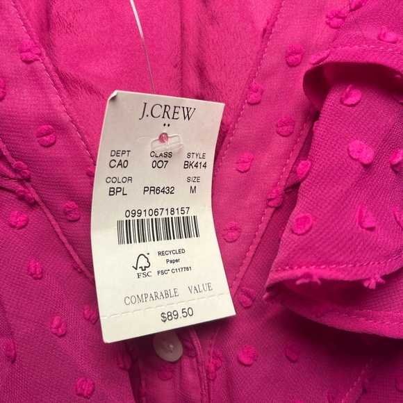 LOFT Fuchsia Ruffled Blouse - Picture 9 of 13